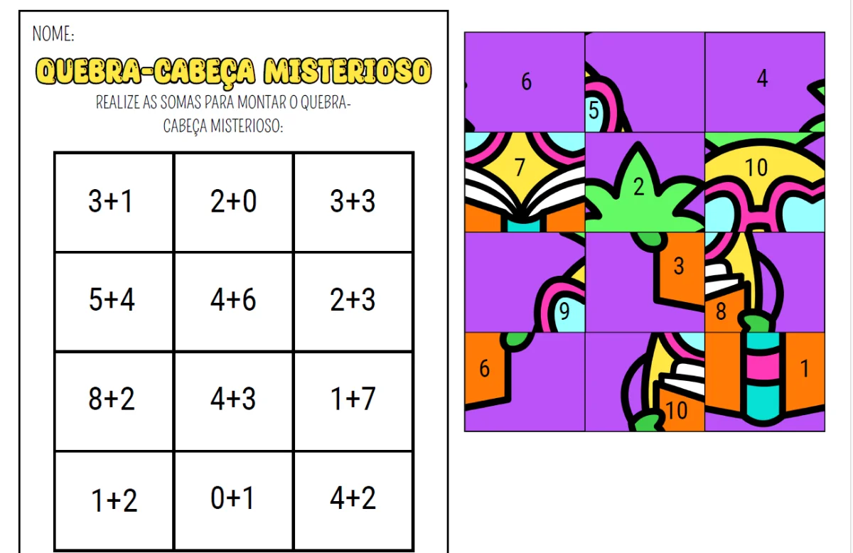 ATIVIDADE DE MATEMÁTICA SOMA MISTERIOSA - ENSINO FUNDAMENTAL — amostra 1: Atividade Quebra-cabeça Soma Misteriosa, para… ATIVIDADE DE MATEMÁTICA SOMA MISTERIOSA - ENSINO FUNDAMENTAL — amostra 1: Atividade Quebra-cabeça Soma Misteriosa, para…