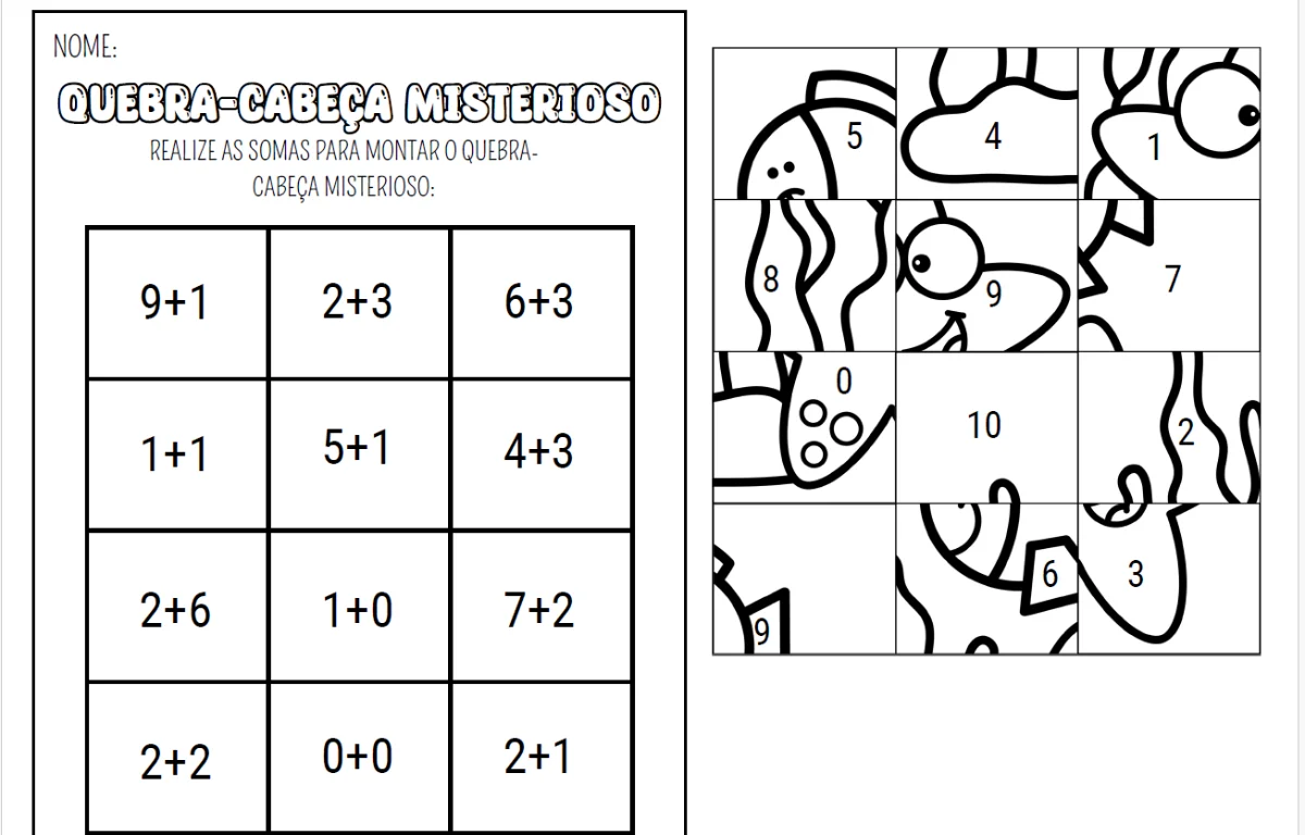 ATIVIDADE DE MATEMÁTICA SOMA MISTERIOSA - ENSINO FUNDAMENTAL — amostra 2: Atividade Quebra-cabeça Soma Misteriosa, para… ATIVIDADE DE MATEMÁTICA SOMA MISTERIOSA - ENSINO FUNDAMENTAL — amostra 2: Atividade Quebra-cabeça Soma Misteriosa, para…