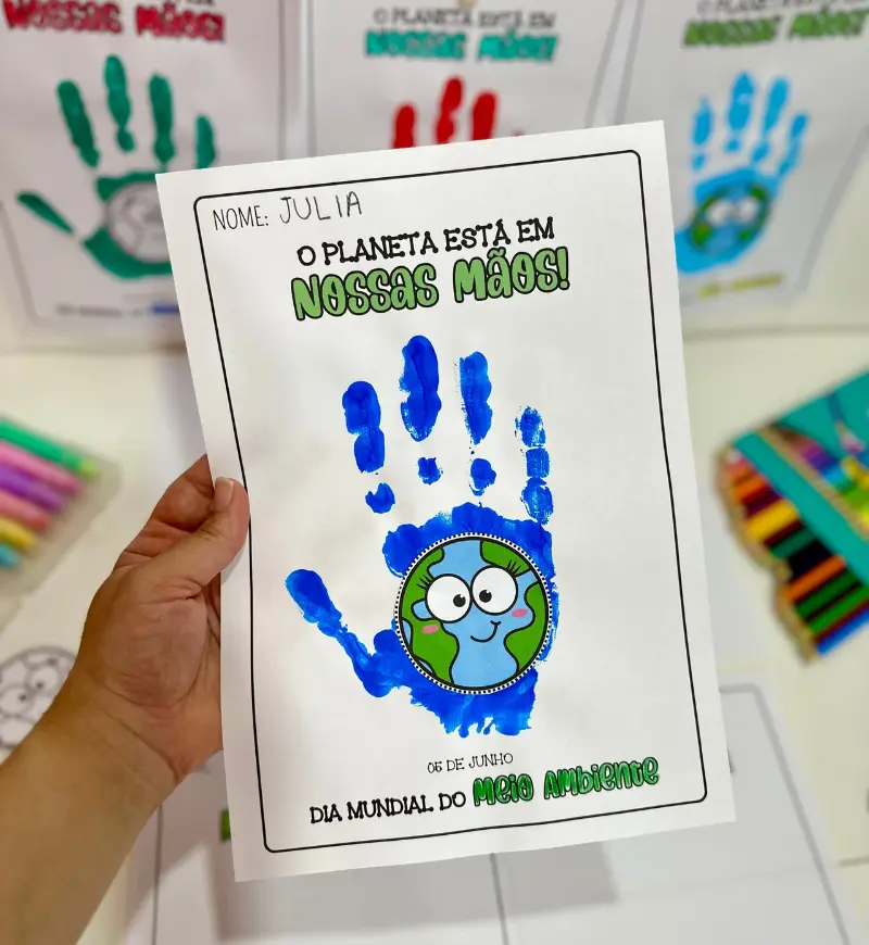 Atividade de Meio Ambiente: O Planeta Está em Nossas Mãos — amostra 2: O que vem no material