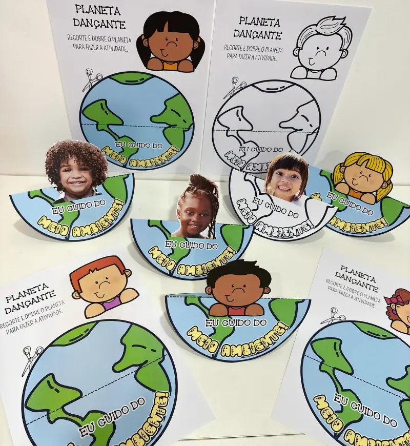 Atividade de Meio Ambiente: Planeta Dançante para Imprimir — amostra 1: Atividade de Meio Ambiente: Planeta Dançante