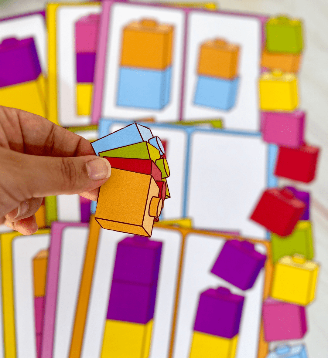 Atividade de montagem: Pecinhas Divertidas com 10 fichas — amostra 3: Quais habilidades podem ser trabalhadas