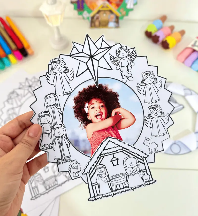 Atividade de Natal: Guirlandas para Educação Infantil em PDF — amostra 2: O que vem no material