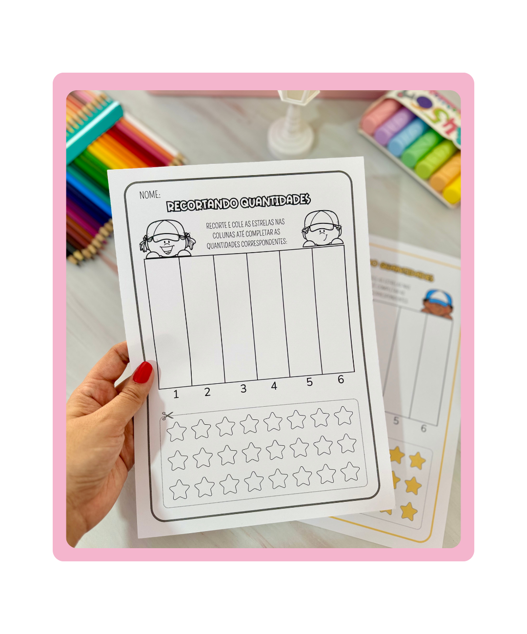 Atividade de números de 1 a 6 para imprimir – Educação Infantil — amostra 2: Como conduzir a proposta com a turma