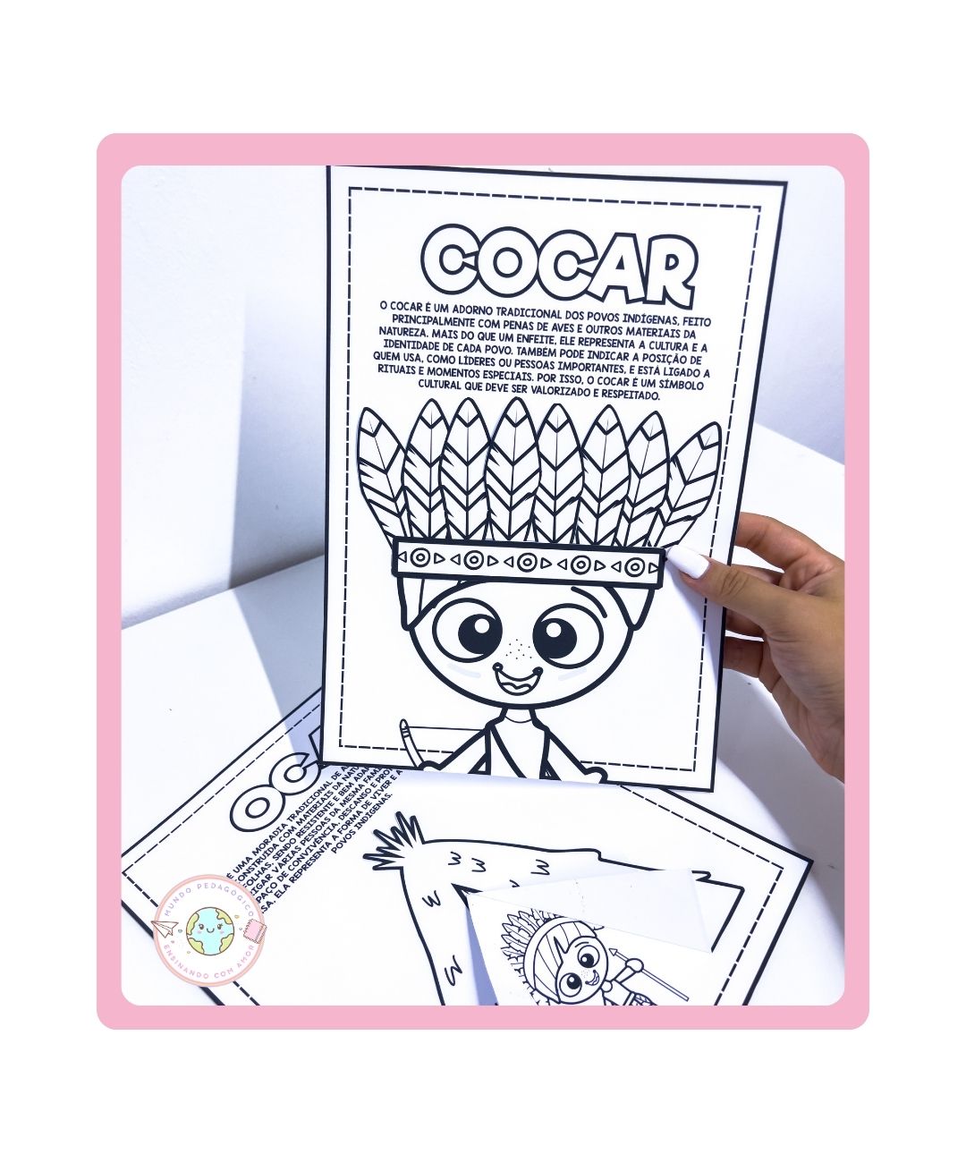 Atividade de oca e cocar para imprimir — capa do material