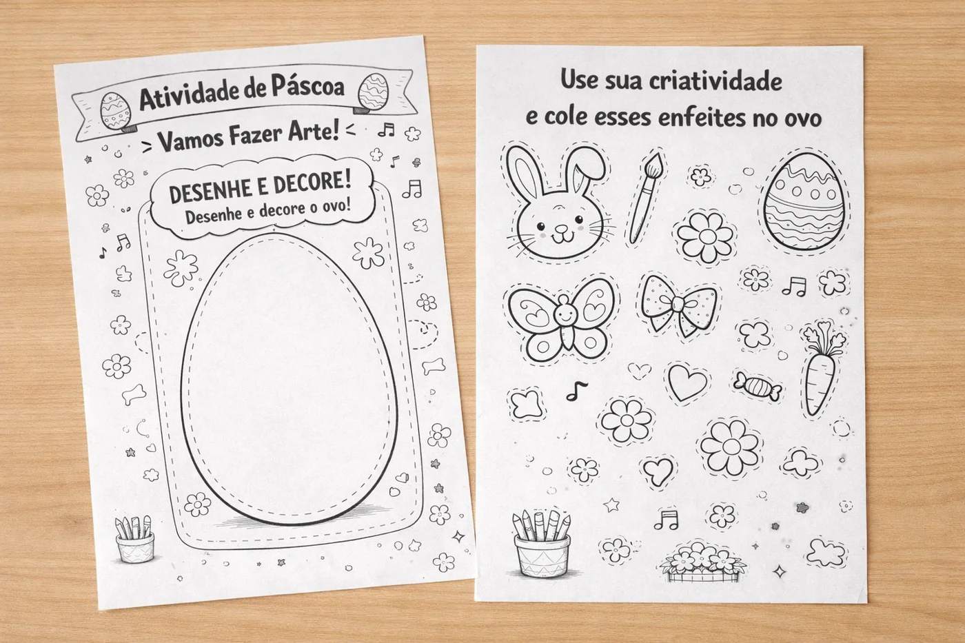 Atividade de páscoa Decore seu ovo — amostra 1: Atividade de Páscoa – Vamos Fazer Arte