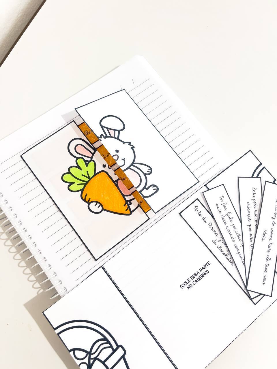 Atividade de Páscoa para imprimir com leitura em letra cursiva — amostra 7: Leve a Páscoa para a sala com uma atividade em…