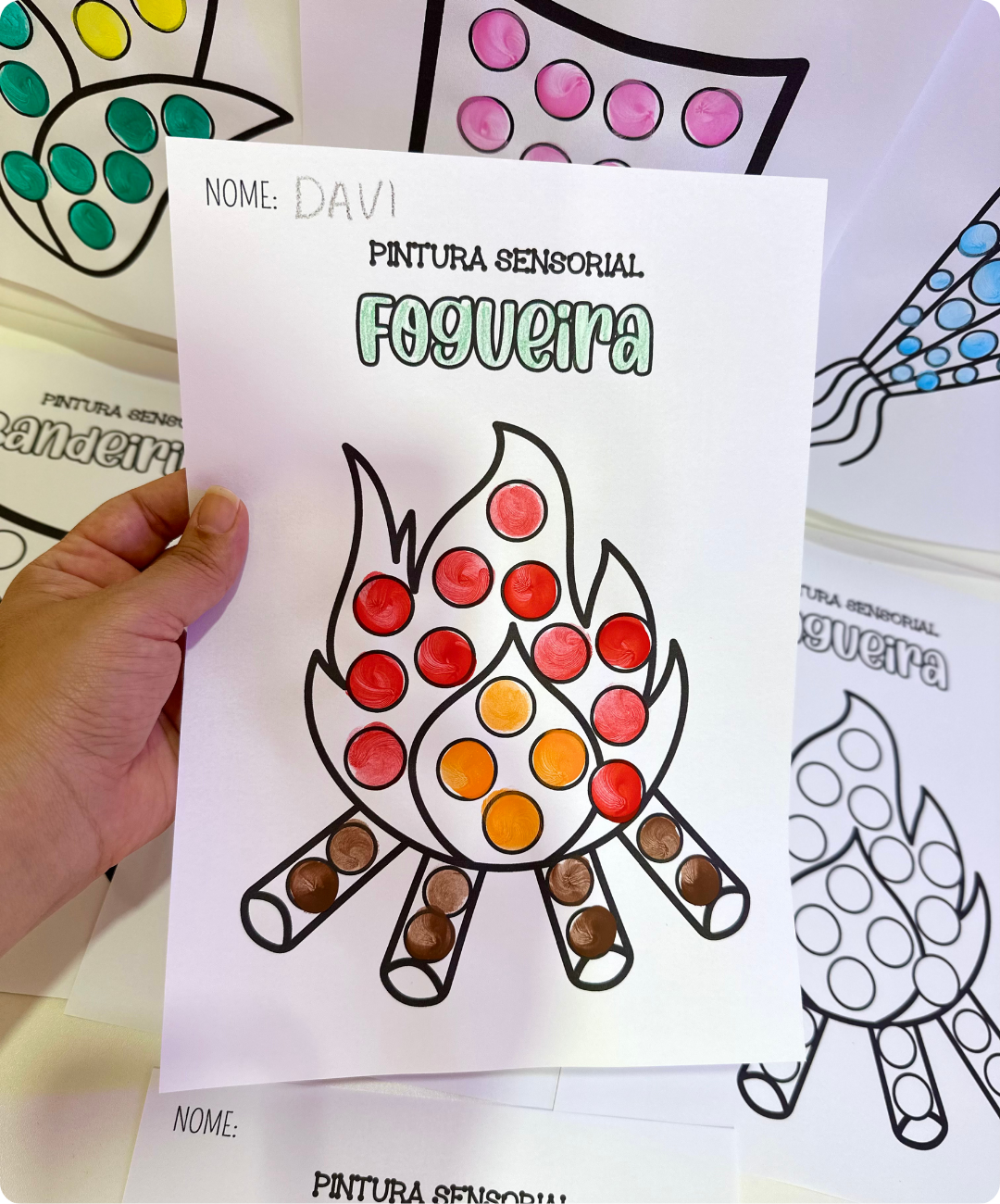 Atividade de pintura junina para imprimir – Educação Infantil — amostra 1: Uma proposta junina para colocar em prática
