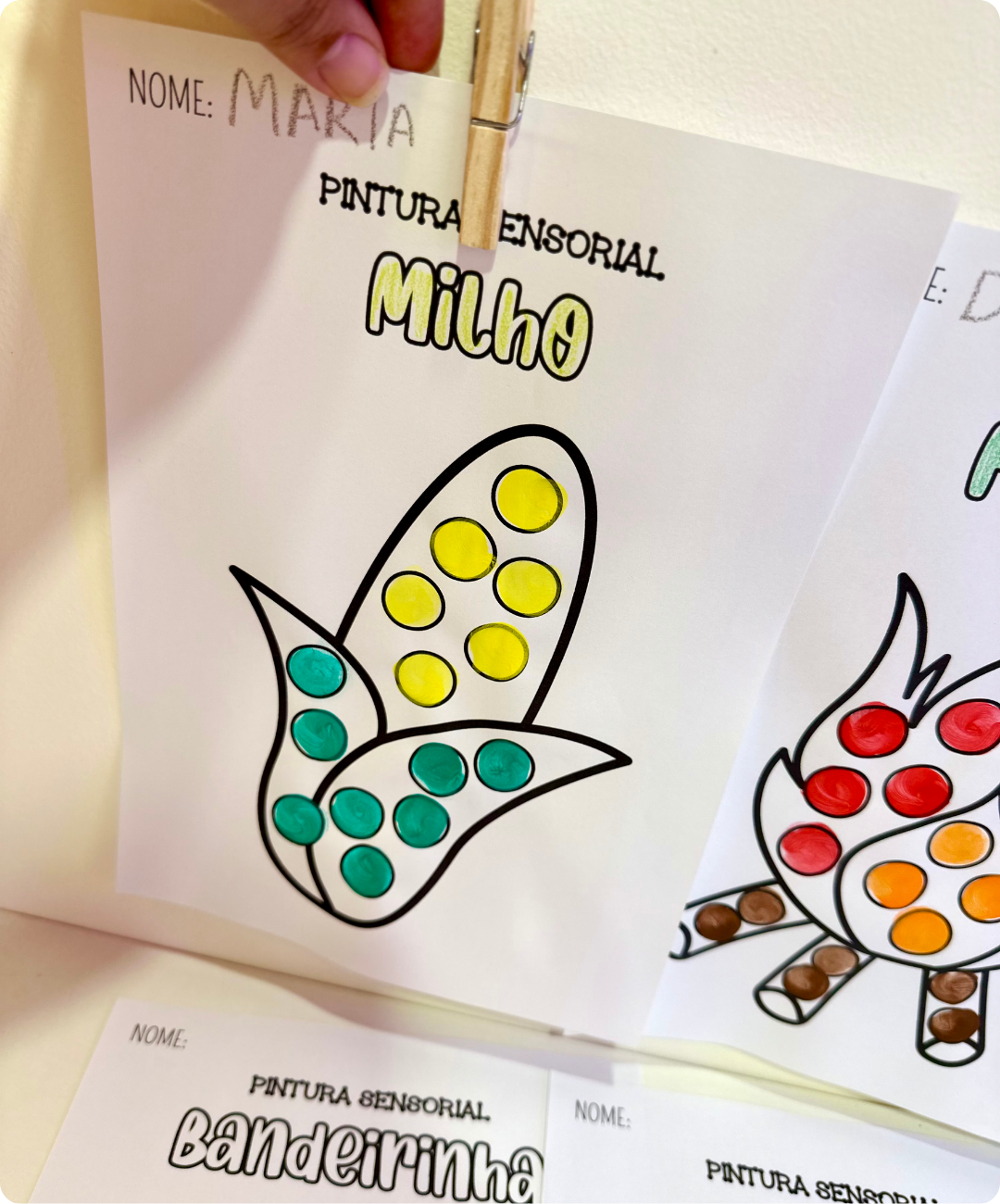 Atividade de pintura junina para imprimir – Educação Infantil — amostra 3: O que você encontra no PDF