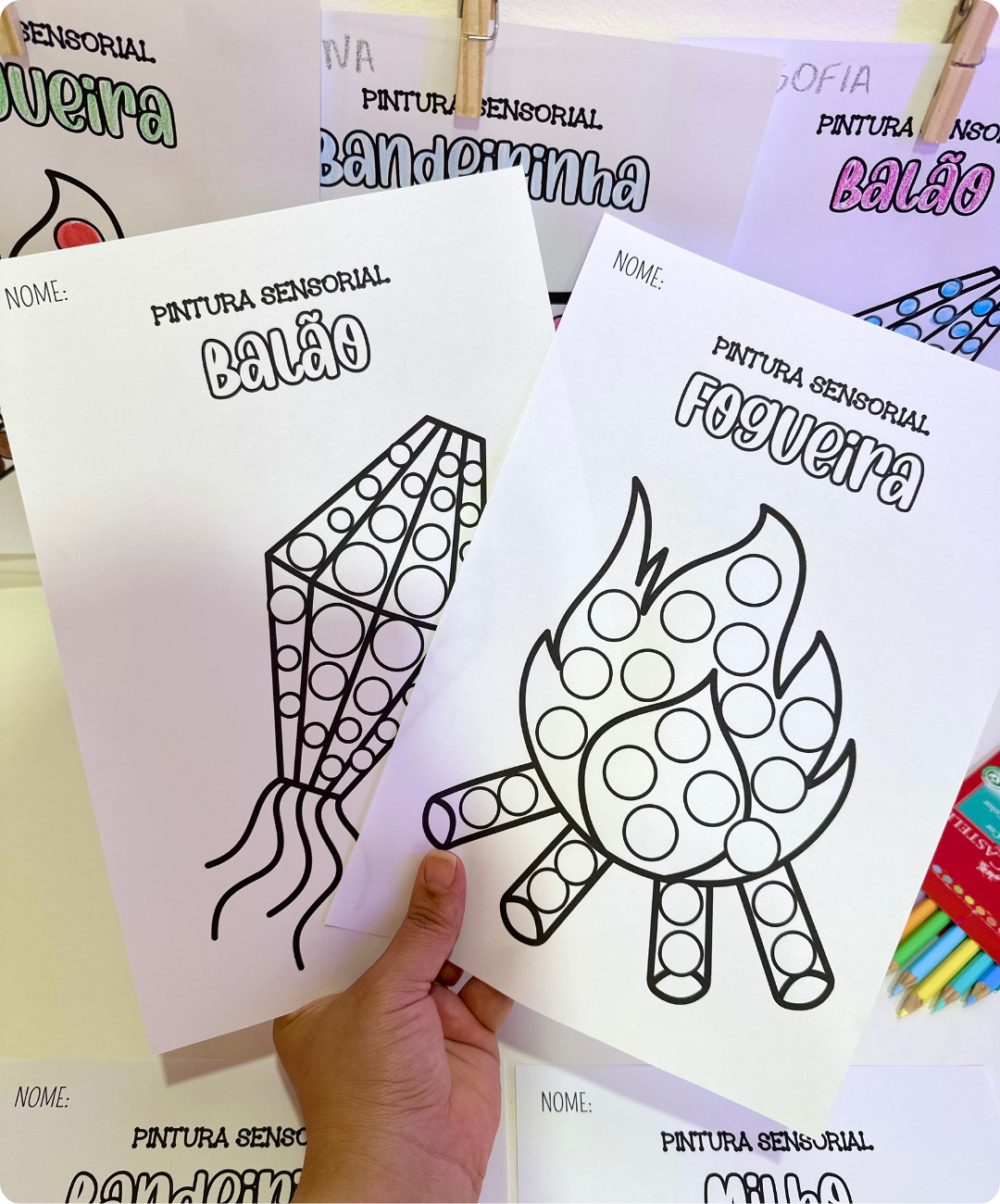 Atividade de pintura junina para imprimir – Educação Infantil — amostra 4: Para quais turmas é indicado
