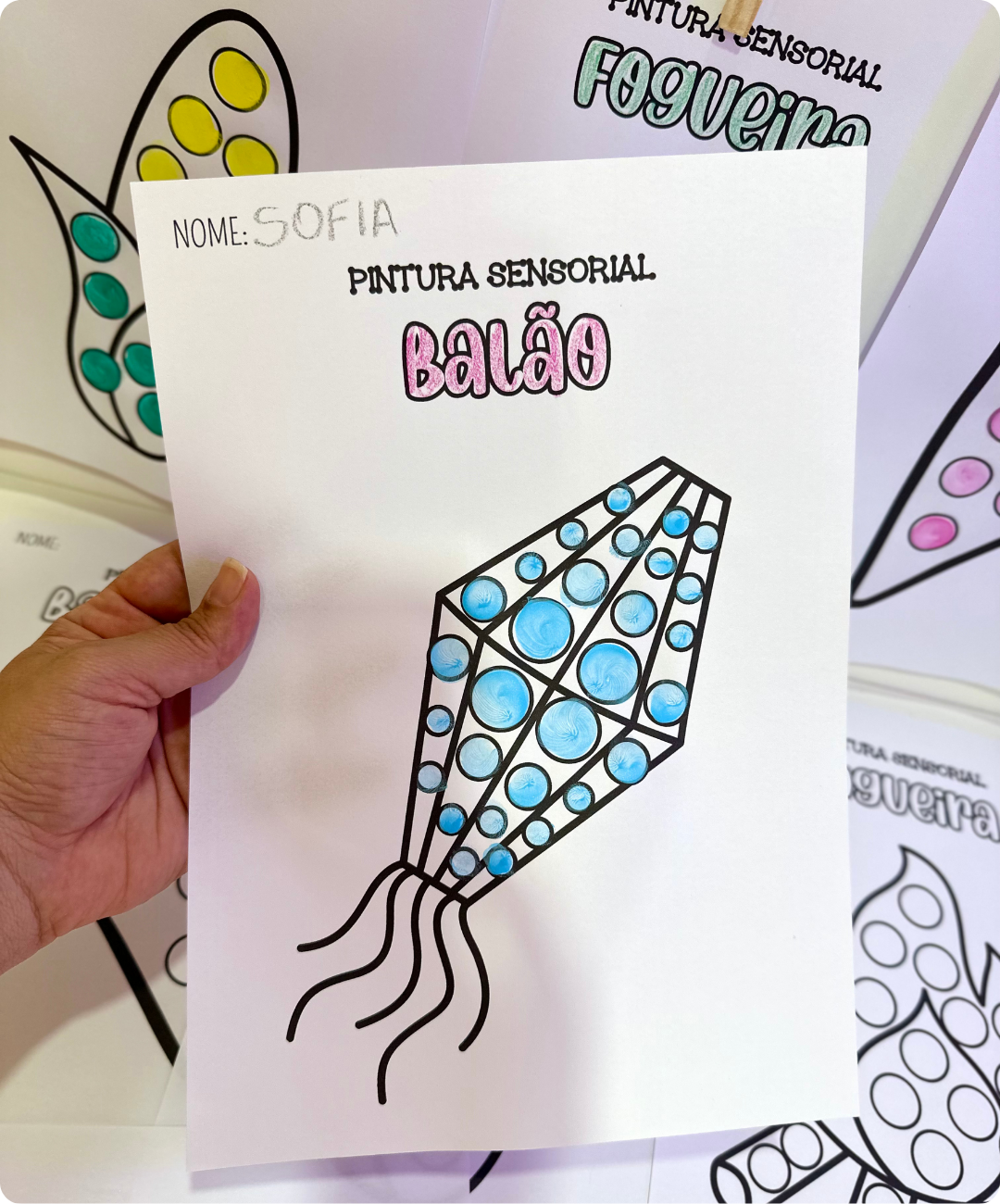 Atividade de pintura junina para imprimir – Educação Infantil — amostra 6: Leve o tema junino para a sala com uma proposta…