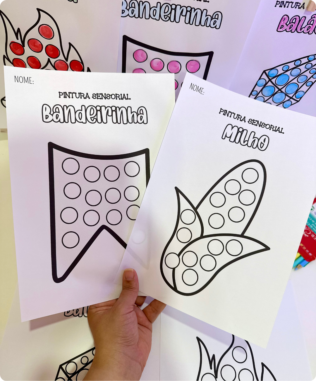 Atividade de pintura junina para imprimir – Educação Infantil — amostra 7: Leve o tema junino para a sala com uma proposta…
