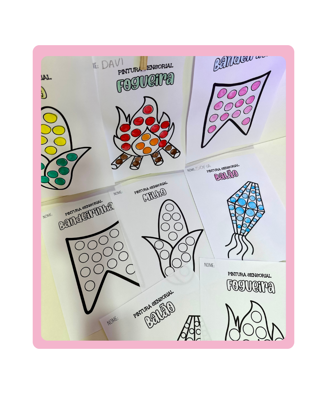 Atividade de pintura junina para imprimir – Educação Infantil — capa do material