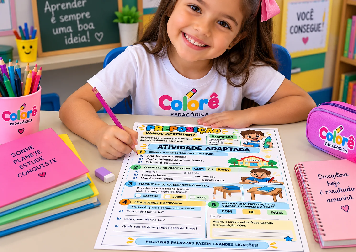 Atividade de Preposição 3º Ano – Atividade Adaptada de Português — amostra 4: Atividade de Preposição 3º Ano Português