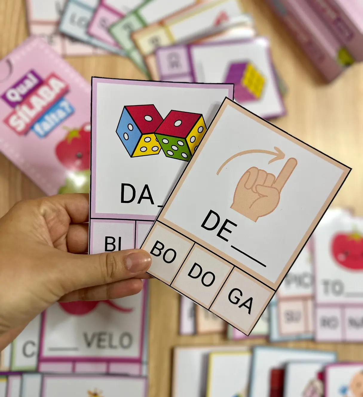 Atividade de sílaba faltante: 72 fichas para alfabetização — amostra 3: Como utilizar as fichas em sala de aula