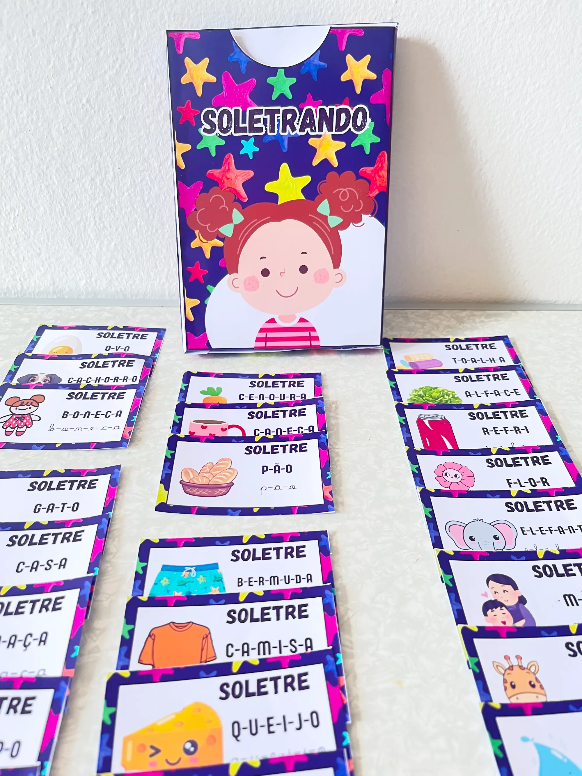 Atividade de Soletração de Palavras - Alfabetização — Alfabetização para Educação Infantil: Atividade de soletração com…