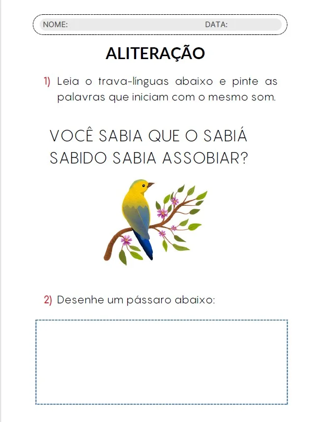 ATIVIDADE DE TRAVA LINGUAS E RIMAS- ENSINO FUNDAMENTAL COM 10 PAG — amostra 1: Uma proposta divertida para trabalhar sons,…