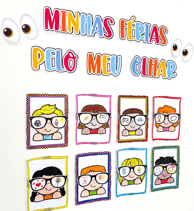 Atividade de volta às aulas: férias pelo olhar das crianças — amostra 1: Atividade de volta às aulas com memórias das férias
