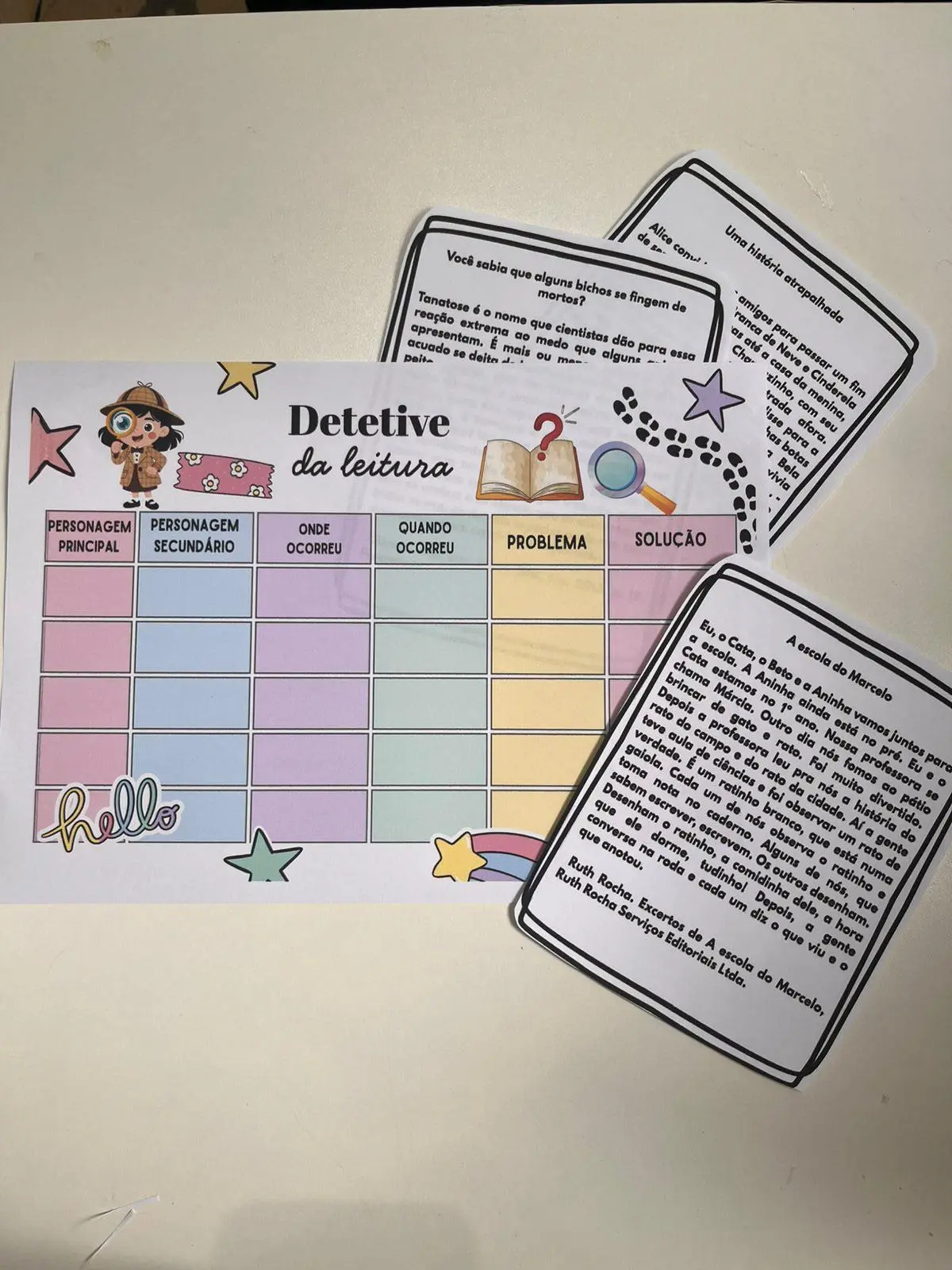 Atividade: detetive da leitura – Material Pedagógico — capa do material