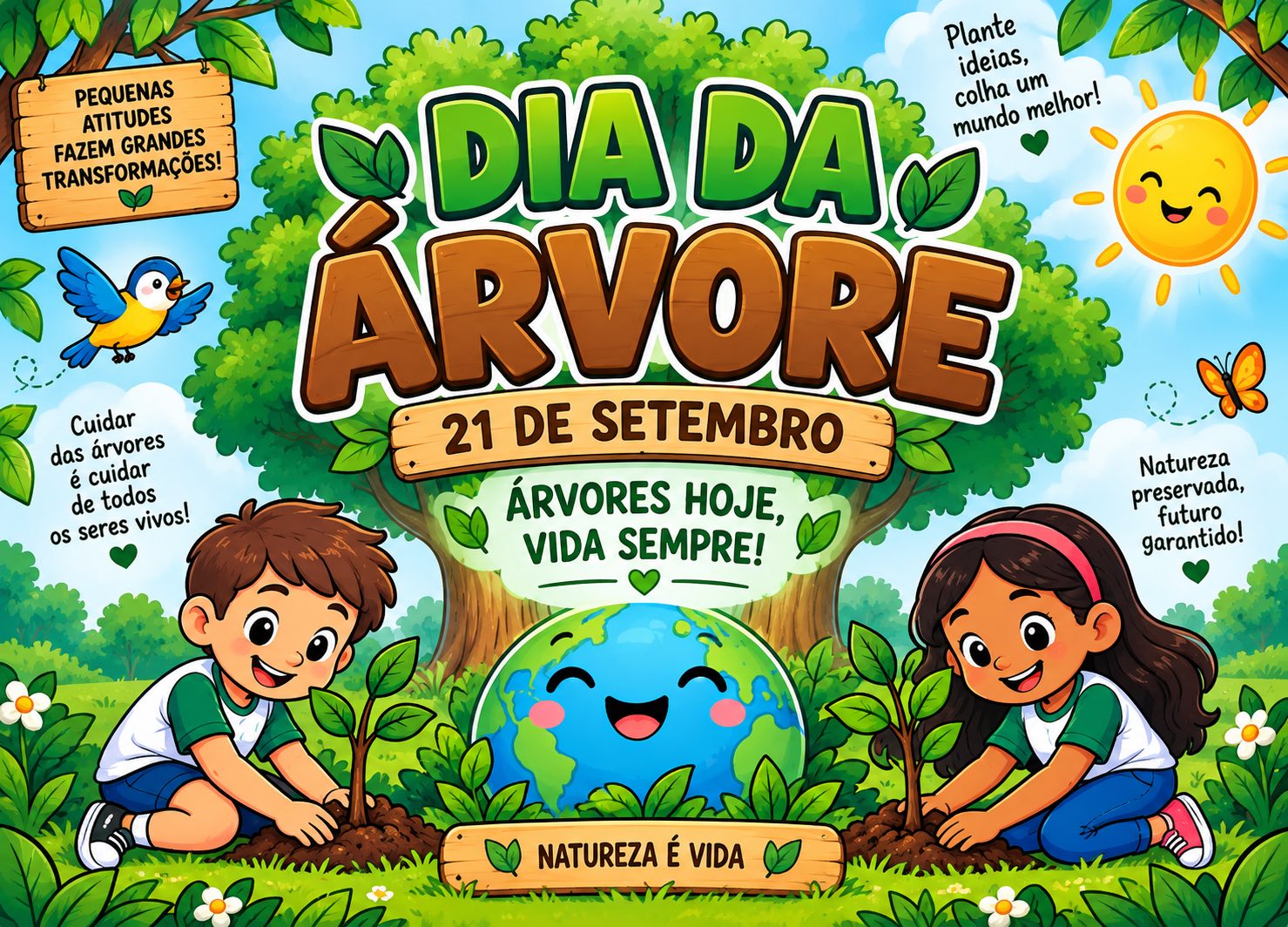 Atividade Dia da Árvore – Educação Ambiental e Árvore da Família — Alfabetização para Educação Infantil: Atividade completa…