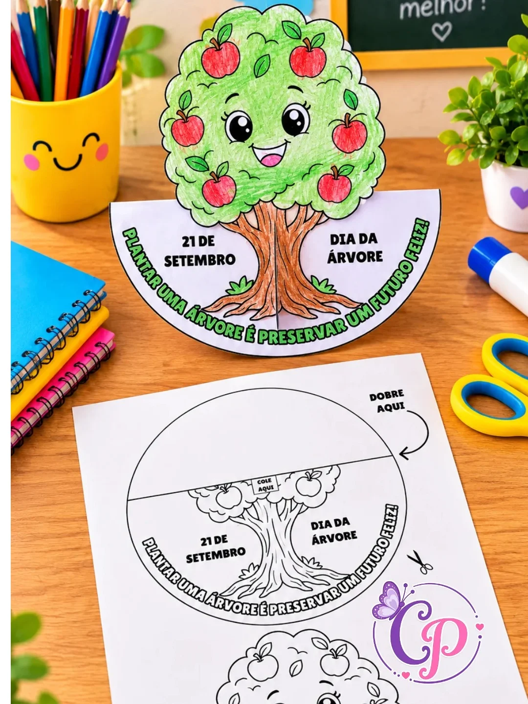 ATIVIDADE DIA DA ÁRVORE - RECORTE E COLAGEM 3D — amostra 1: 🌳 O que está incluso