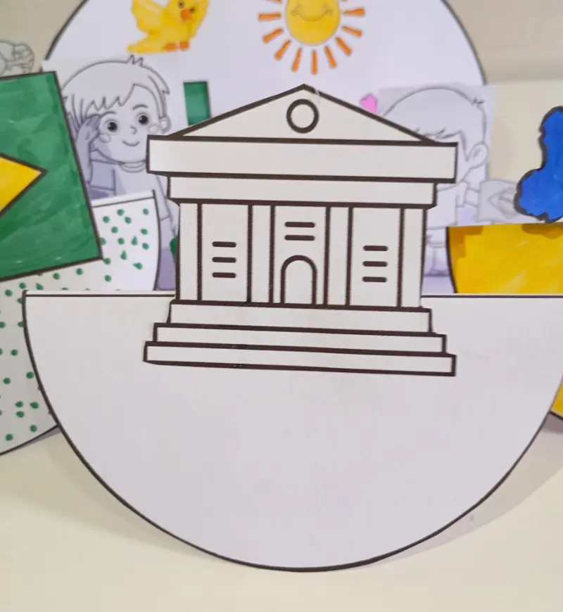 Atividade Dia da Bandeira: Modelos Interativos para Montar — amostra 3: Como usar em sala de aula