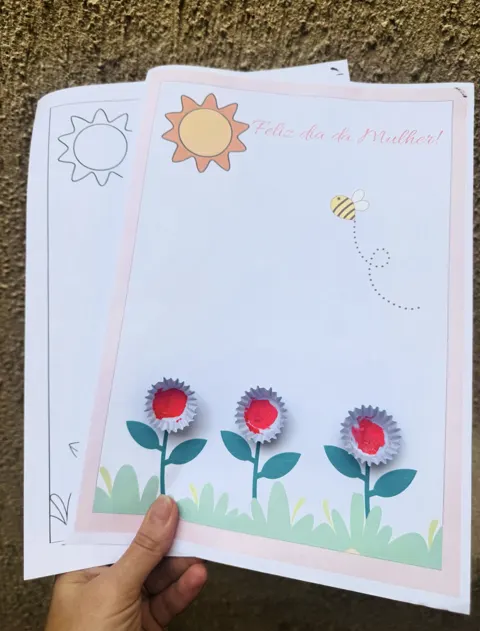 Atividade dia da mulher - flor do jardim — capa do material
