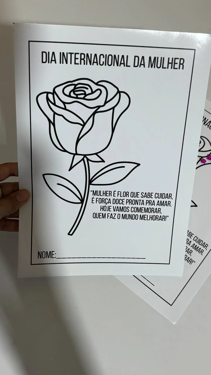 Atividade Dia da Mulher - Rosa Criativa 🌹 — amostra 1: Uma proposta lúdica e significativa para trabalhar o Dia…