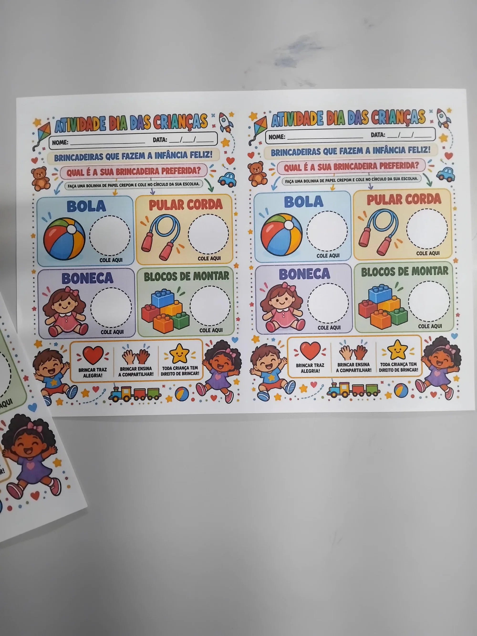 🎉 ATIVIDADE DIA DAS CRIANÇAS — BRINCADEIRAS. — amostra 1: Celebre o Dia das Crianças com uma proposta divertida, colorida…