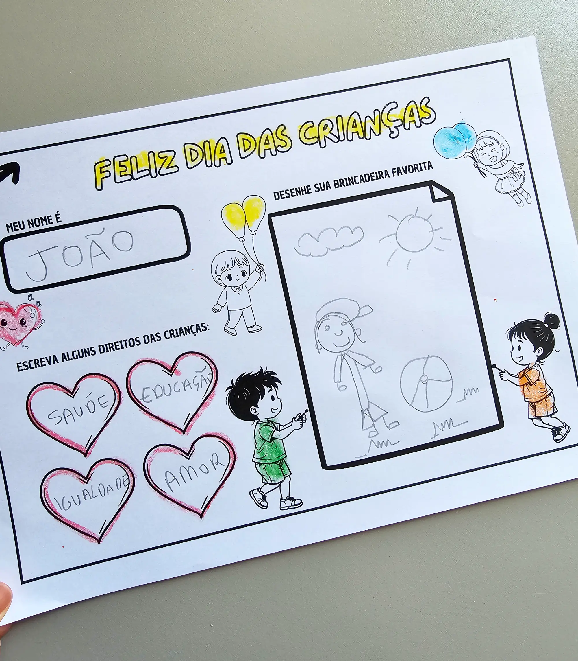 🌟Atividade Dia das Crianças 🌟 Direitos das Crianças em PDF 🌟🎈 — capa do material