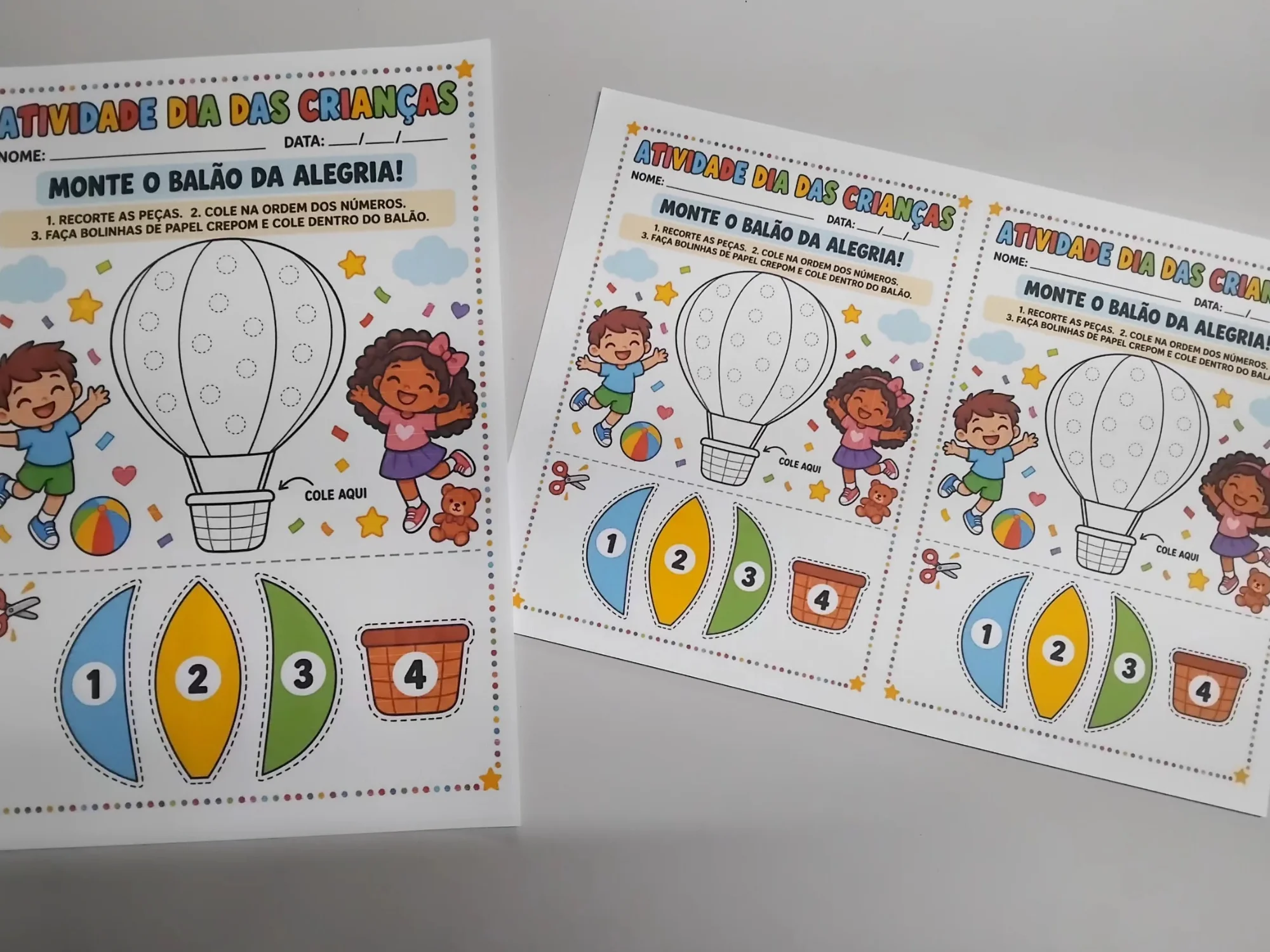🎈 ATIVIDADE DIA DAS CRIANÇAS — MONTE O BALÃO DA ALEGRIA! 🎈 — amostra 5: 🎈 ATIVIDADE DIA DAS CRIANÇAS — MONTE O BALÃO DA…