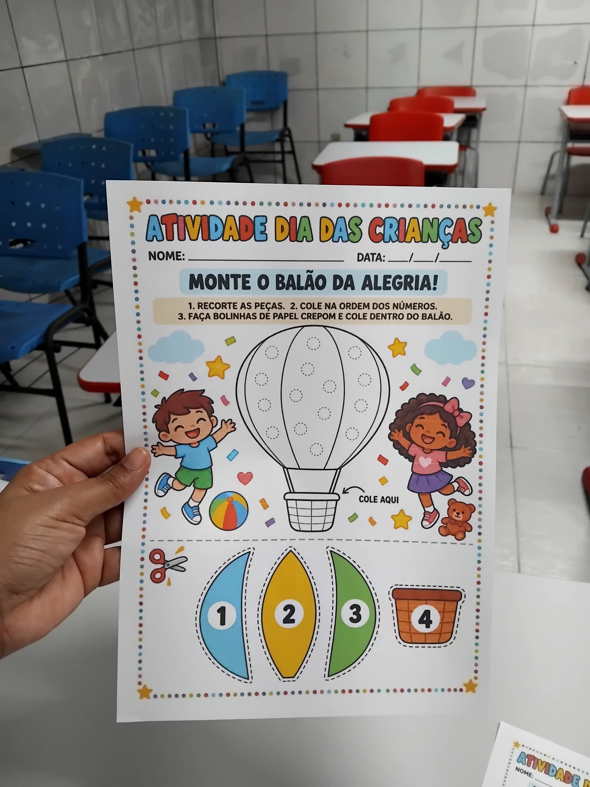 🎈 ATIVIDADE DIA DAS CRIANÇAS — MONTE O BALÃO DA ALEGRIA! 🎈 — Alfabetização para Educação Infantil: 🎈 ATIVIDADE DIA DAS…