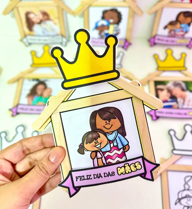 Atividade Dia das Mães com Palitos para Imprimir — Datas comemorativas para Educação Infantil: Prepare uma proposta com…
