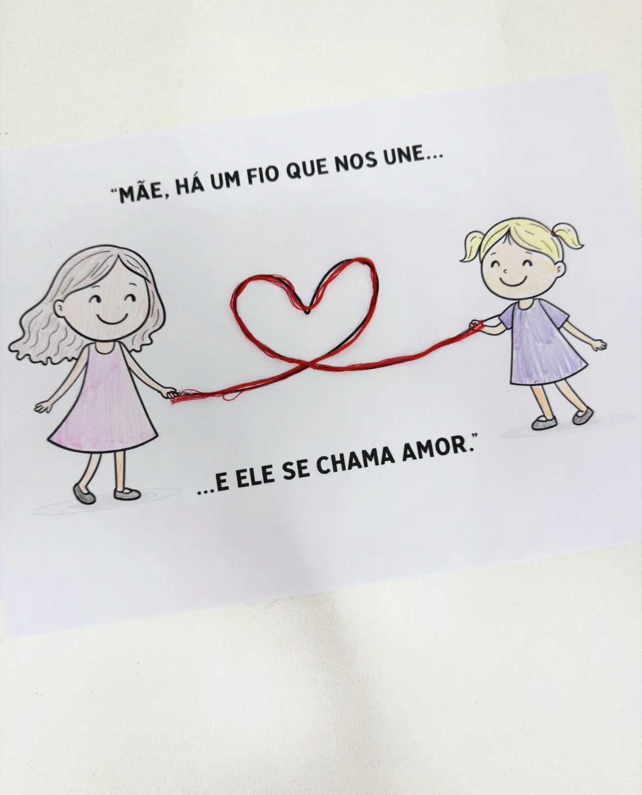 Atividade dia das Mães há um fio que nos une — amostra 1: Uma atividade encantadora e cheia de significado para o Dia das…