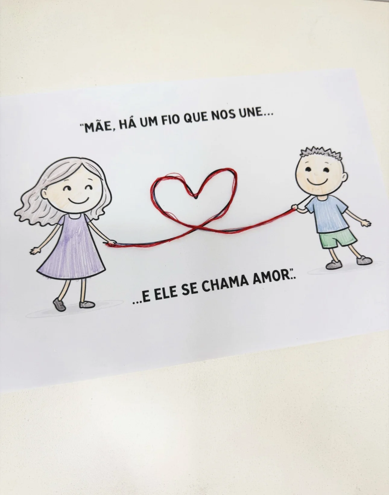Atividade dia das Mães há um fio que nos une — amostra 2: Uma atividade encantadora e cheia de significado para o Dia das…