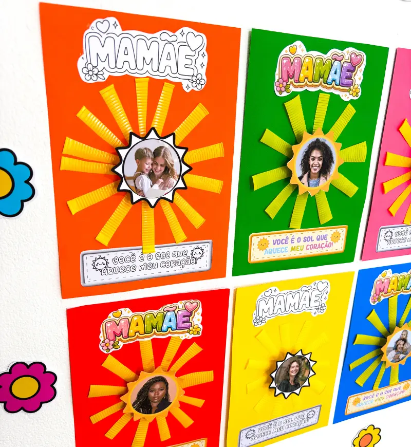 Atividade Dia das Mães: Mamãe Meu Sol para Educação Infantil — amostra 2: O que vem no material