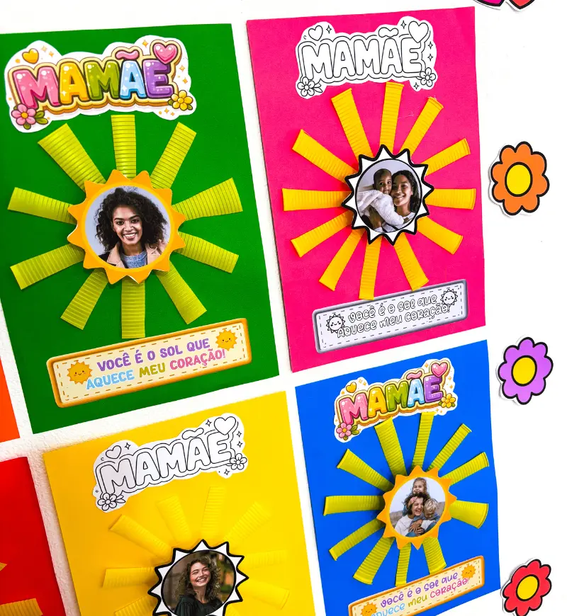 Atividade Dia das Mães: Mamãe Meu Sol para Educação Infantil — amostra 3: Como usar em sala de aula