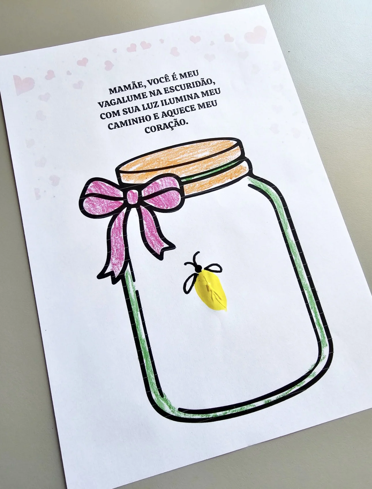 Atividade dia das mães vagalume — amostra 1: Essa atividade em PDF é uma proposta criativa e afetiva para o Dia das Mães 💖…