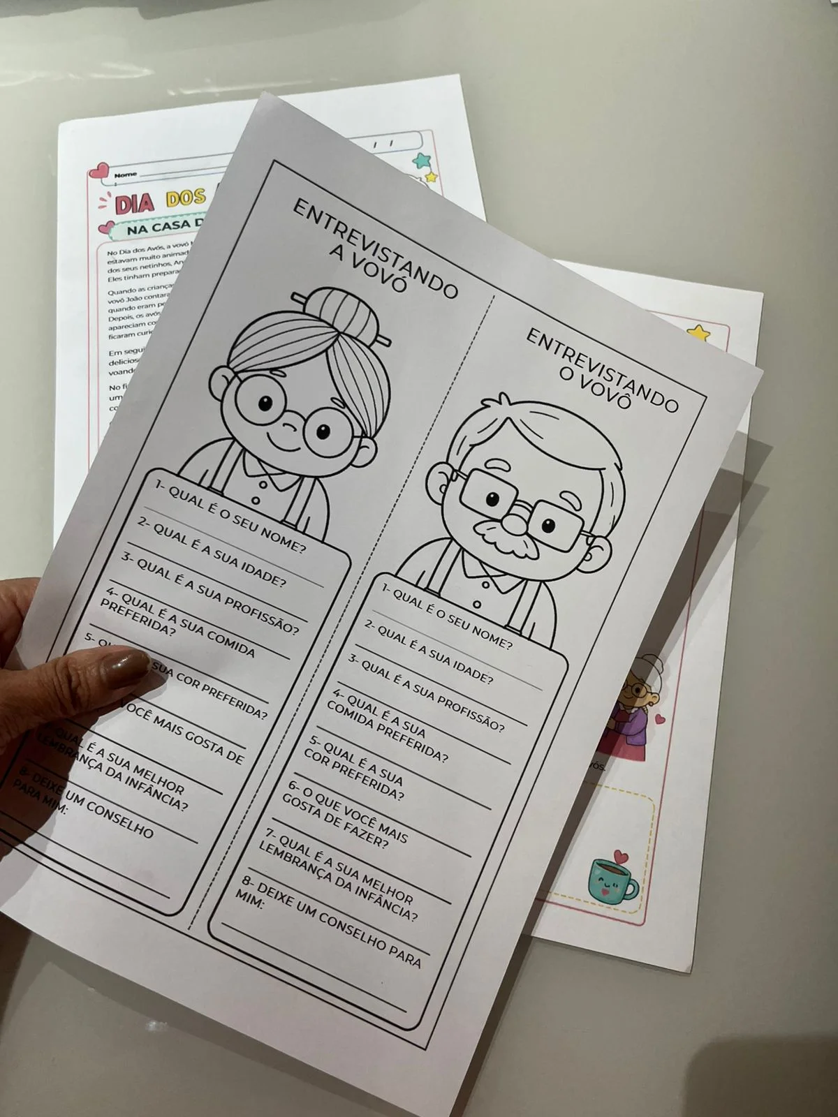 Atividade: dia dos avós – Material Pedagógico — capa do material