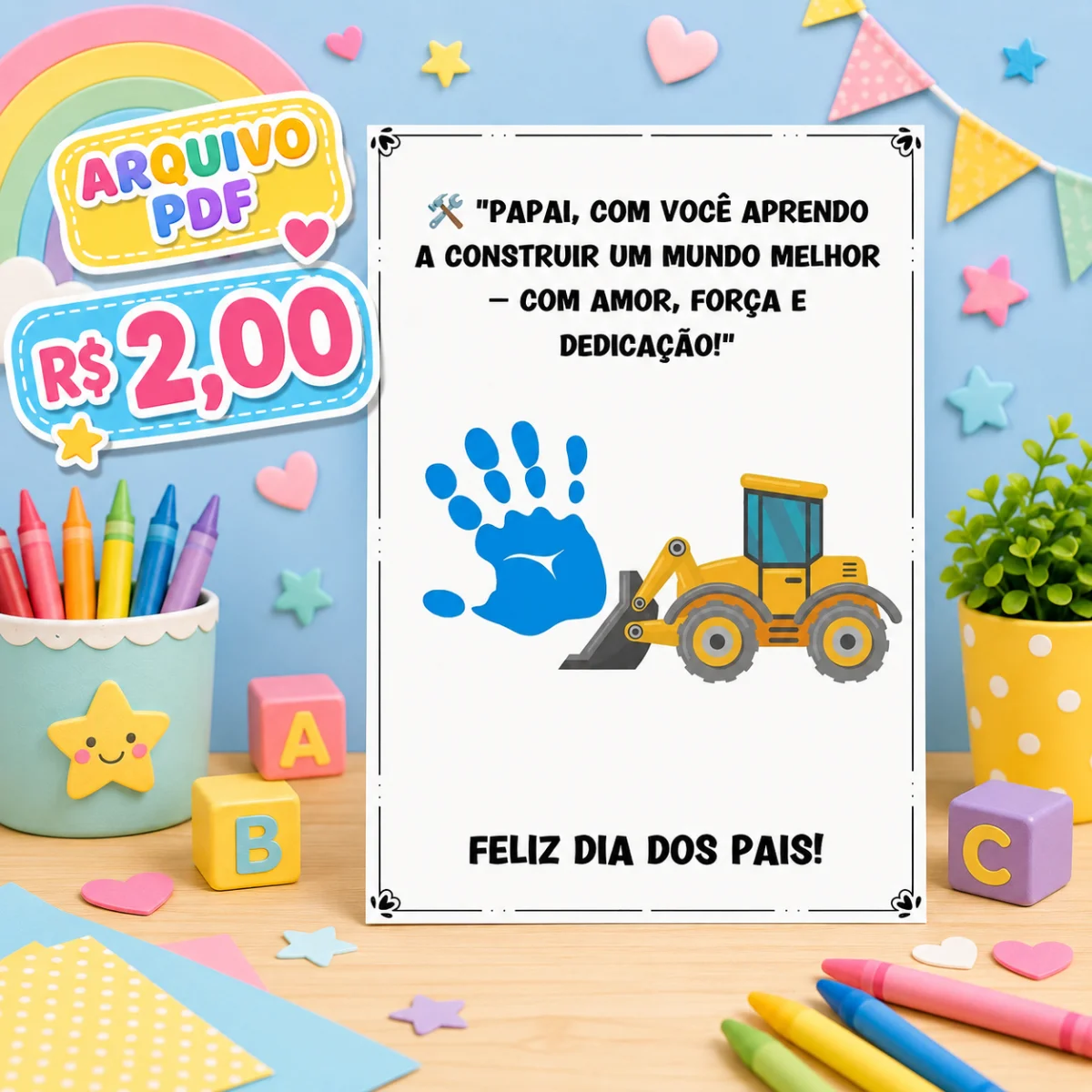 ATIVIDADE DIA DOS PAIS – CONSTRUINDO UM MUNDO MELHOR 💙🚜 — Datas comemorativas para Educação Infantil: Uma atividade…