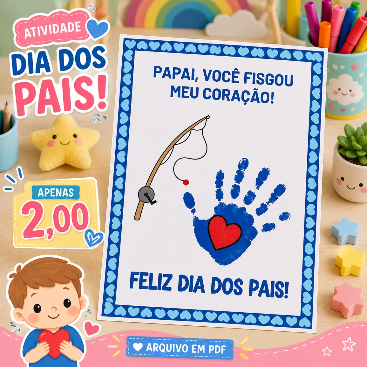 Atividade dia dos pais — capa do material