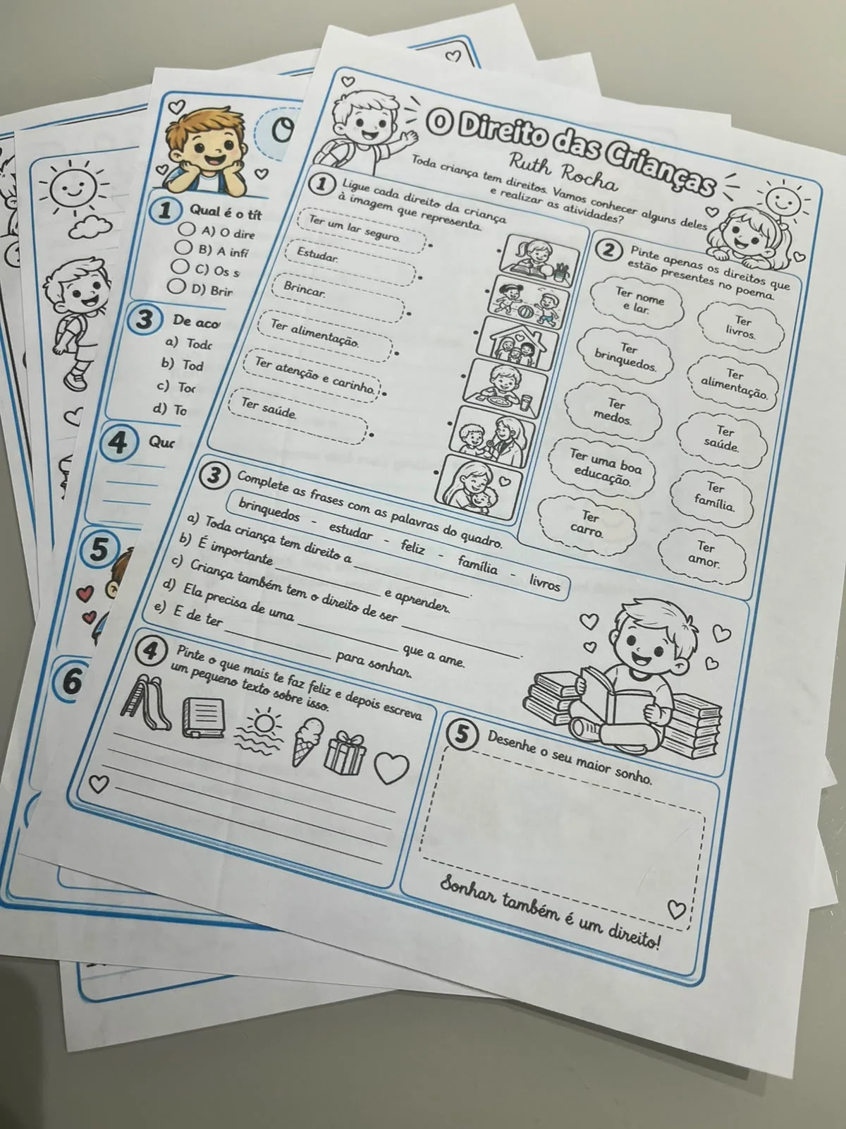 Atividade Direitos da Criança de Ruth Rocha Ensino Fundamental — amostra 3: KIT O DIREITO DE SER CRIANÇA Leitura •…