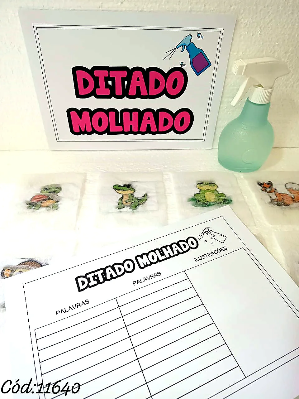 Atividade Ditado Molhado com Borrifador de Água para Alfabetização — Alfabetização para Educação Infantil: Ditado Molhado…