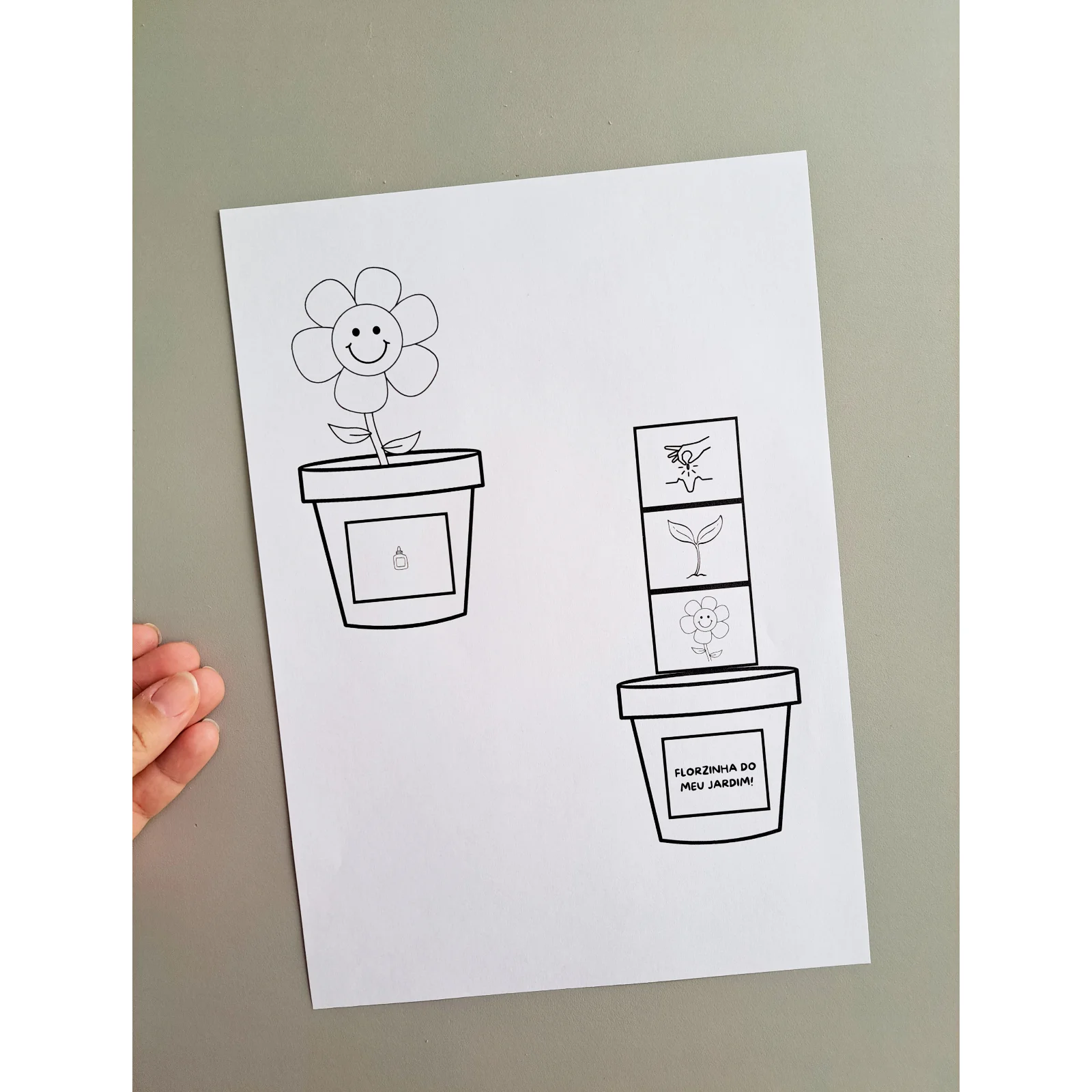 Atividade Dobradura Vasinho de Flores – Primavera — amostra 1: Uma atividade encantadora para celebrar a Primavera de forma…