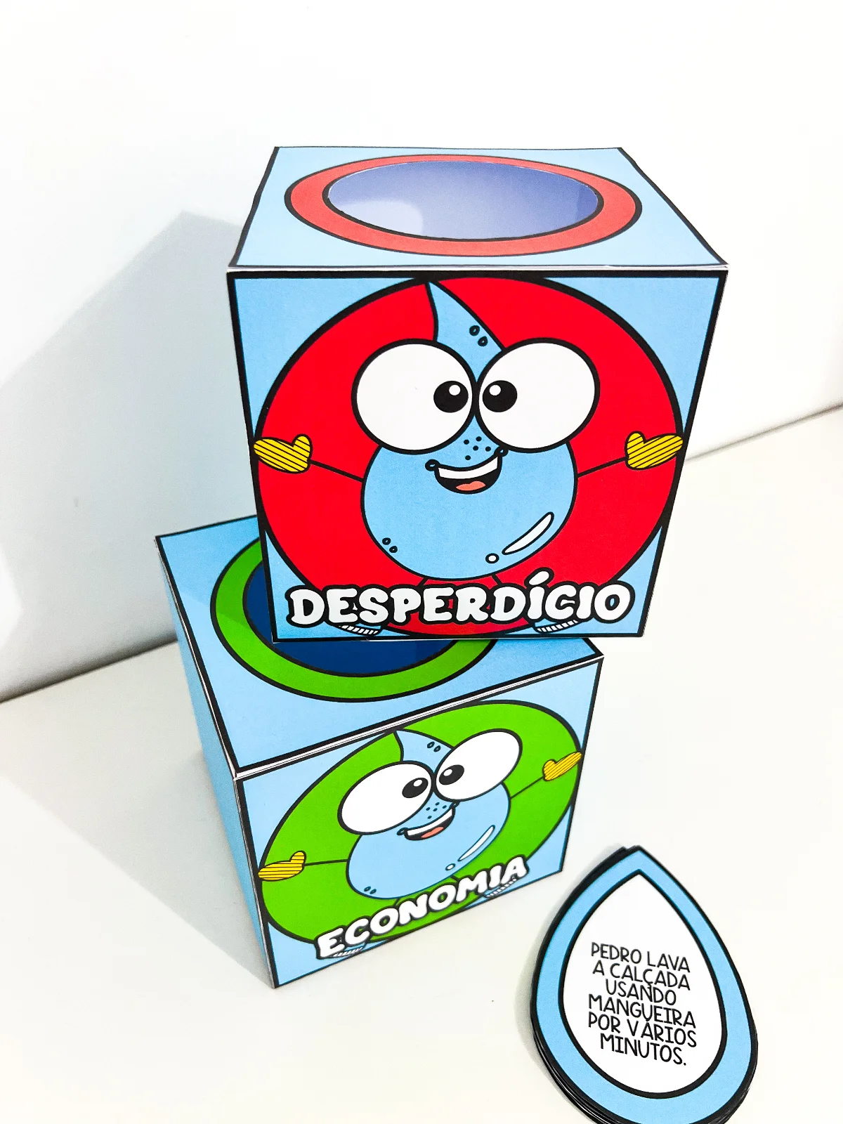Atividade economia e desperdício da água educação infantil jogo pedagógico Dia da Água PDF para imprimir — amostra 4:…