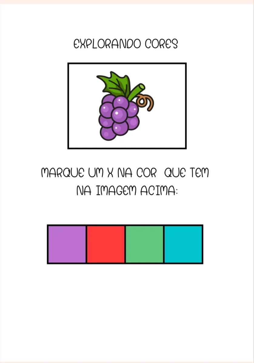 Atividade Explorando Cores Educação Infantil — amostra 1: Atividade lúdica Explorando Cores em PDF para imprimir, perfeita…