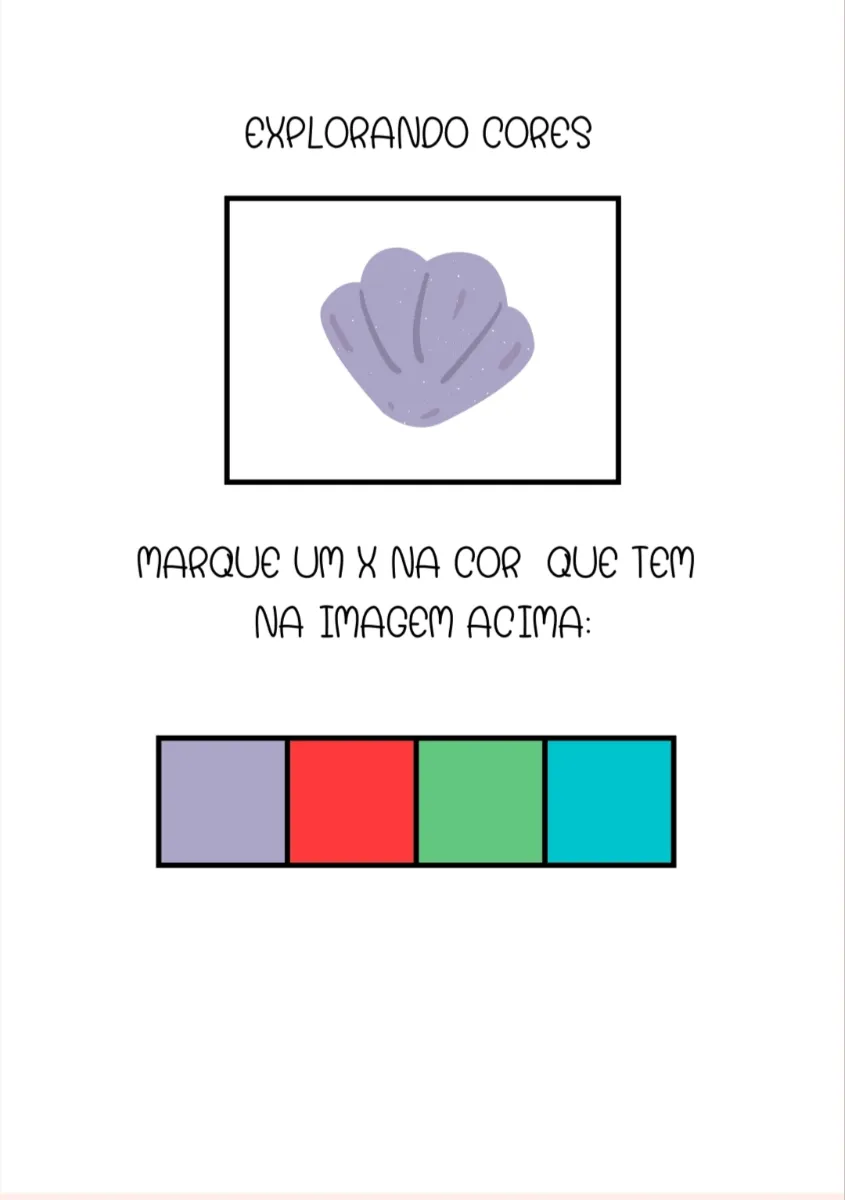Atividade Explorando Cores Educação Infantil — amostra 2: Atividade lúdica Explorando Cores em PDF para imprimir, perfeita…