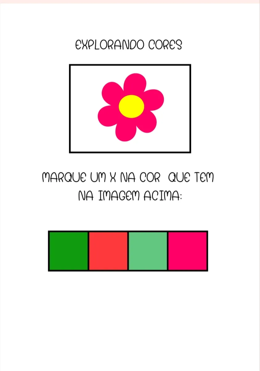 Atividade Explorando Cores Educação Infantil — amostra 3: Atividade lúdica Explorando Cores em PDF para imprimir, perfeita…