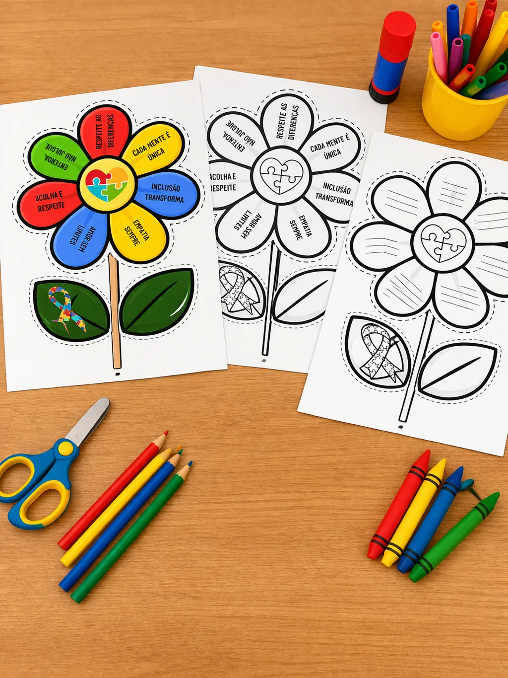 Atividade Flor da Inclusão – Autismo — amostra 1: Atividade Flor da Inclusão – Autismo Uma proposta criativa e…