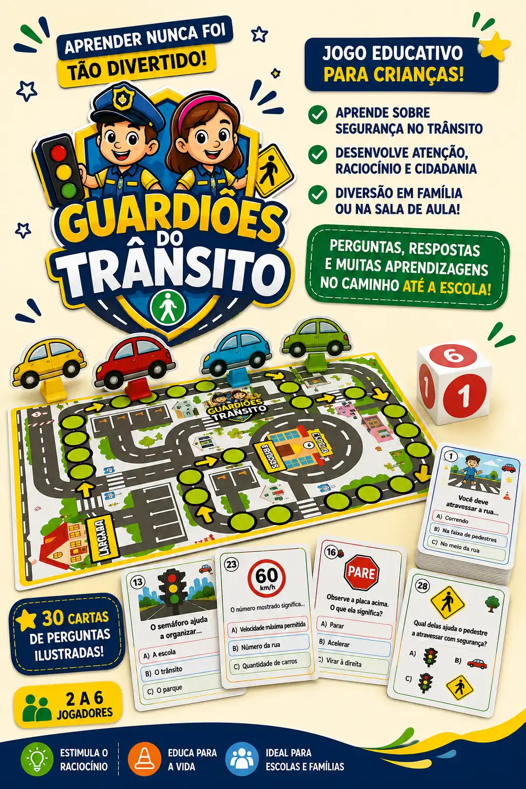 ATIVIDADE GUARDIÕES DO TRÂNSITO - ATÍVIDADE LÚDICA — capa do material