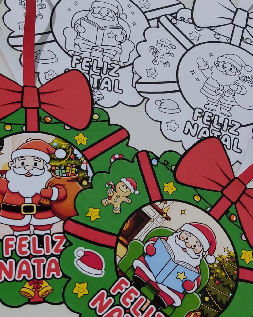 ATIVIDADE GUIRLANDAS DE NATAL - ARQUIVO EM PDF — amostra 3: Uma lembrancinha natalina encantadora para decorar a sala e…